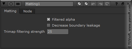 YUVsoft Matting options