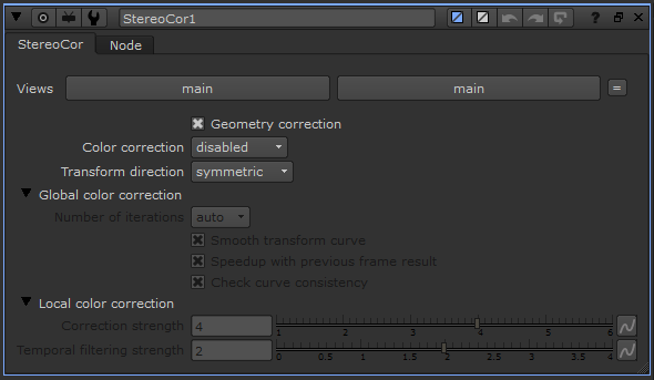 Stereo Correction options